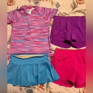 Girl’s size 6-7 Lands’ End swimwear